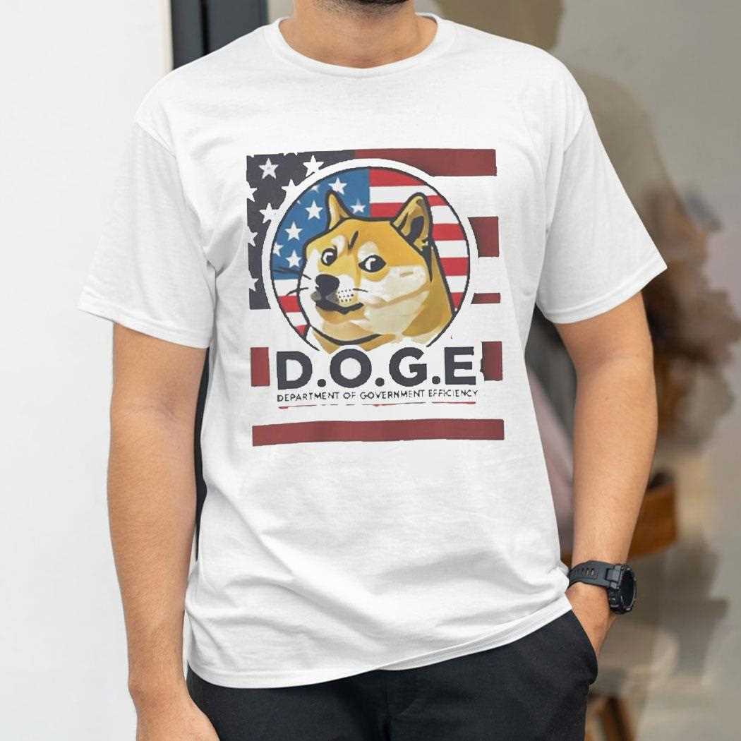 Dogecoin Elon Musk Doge Department Of Government Efficiency Usa Flag Shirt Dogecoin Elon Musk Doge Department Of Government Efficiency Usa Flag Shirt