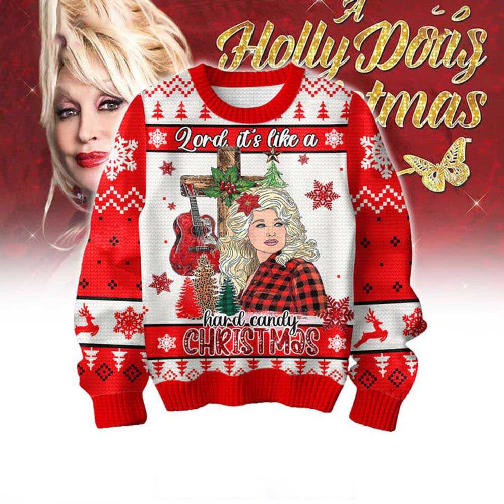 A Holly Dolly Parton Christmas Christmas Ugly Sweater