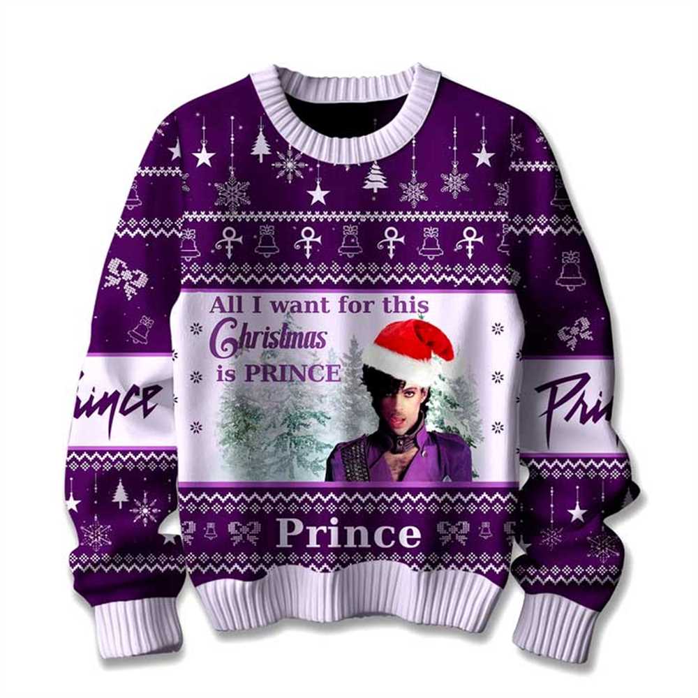 All I Want For This Chrismas Is Prince Ugly Sweater