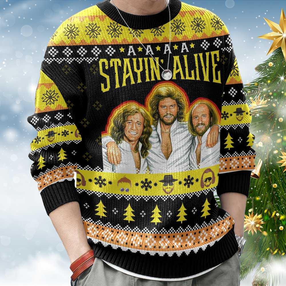 Bee Gees Christmas Christmas Ugly Sweater Bee Gees Christmas Christmas Ugly Sweater