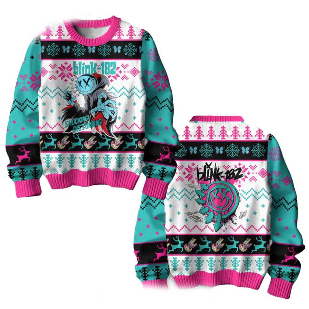 Blink 182 Shocking Disturbing Christmas Ugly Sweater