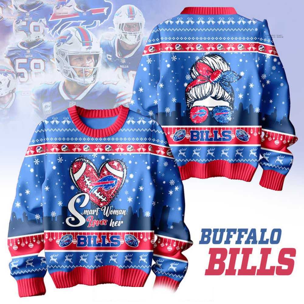 Buffalo Bills Smart Woman Loves Her Sweater