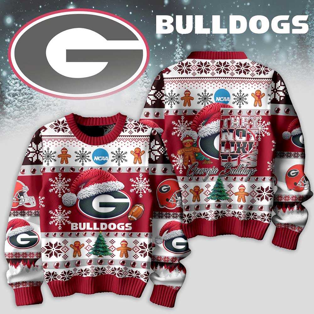 Bulldogs They Not Like Us Christmas Ugly Sweater