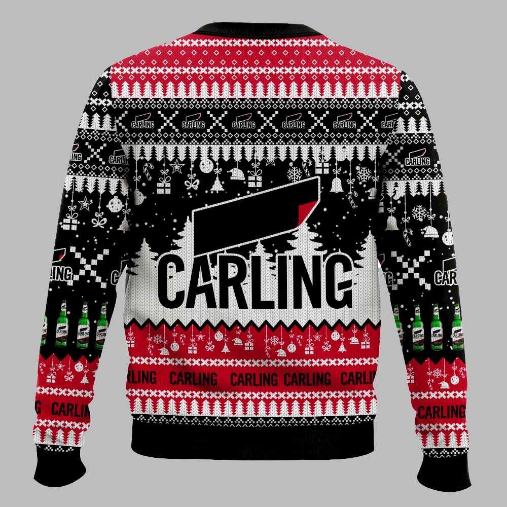 Carling United Kingdom Beer Christmas Ugly Sweater Carling United Kingdom Beer Christmas Ugly Sweater