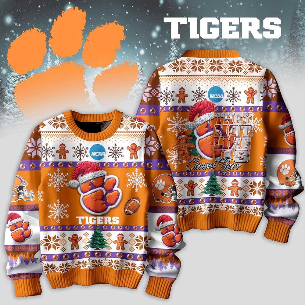 Clemson Tigers They Not Like Us Christmas Ugly Sweater