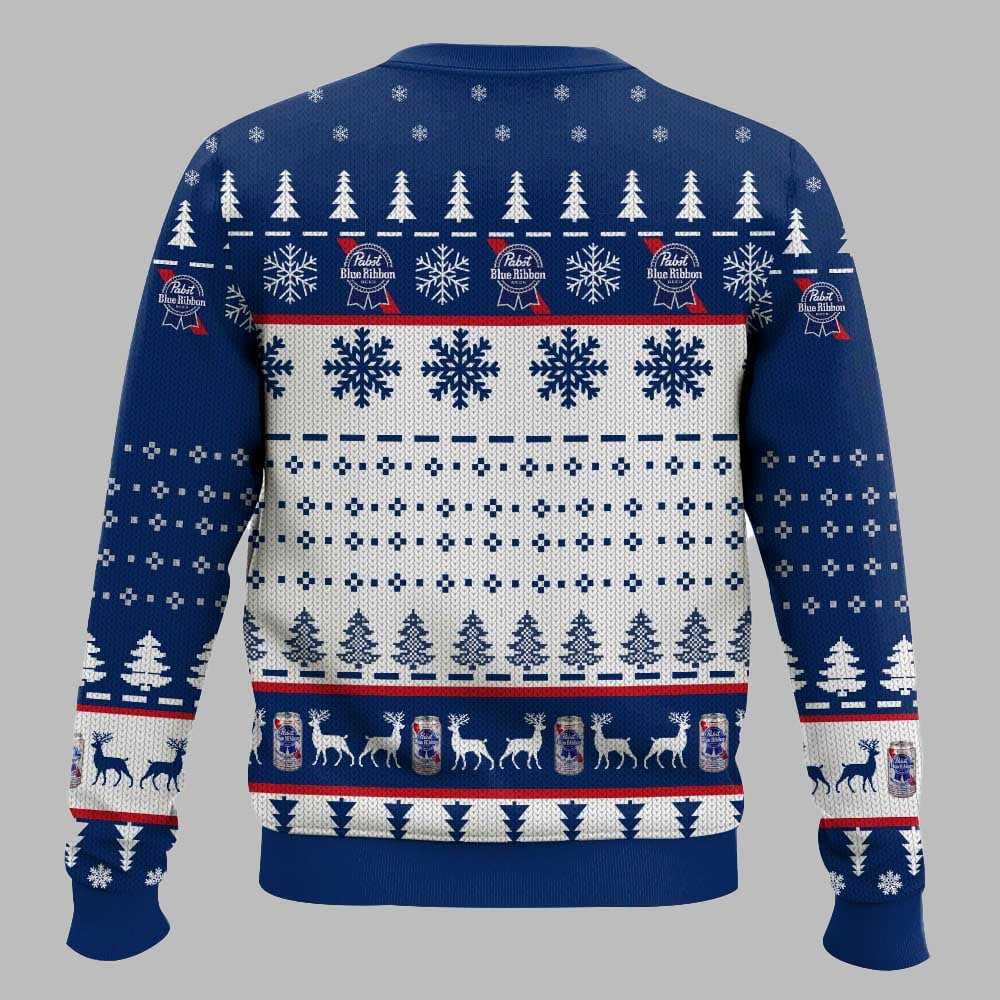 Pabst Blue Ribbon Titties Funny Custom Name Christmas Ugly Sweater Pabst Blue Ribbon Titties Funny Custom Name Christmas Ugly Sweater
