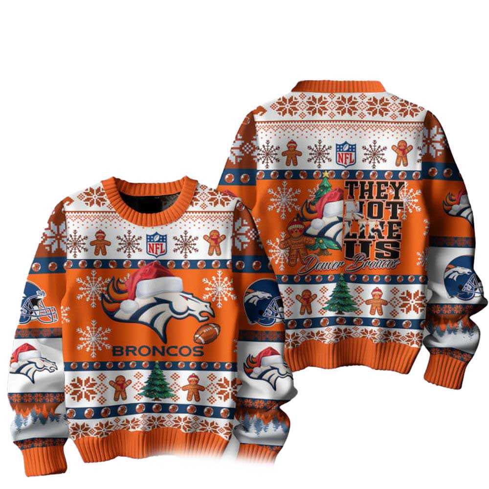 Denver Broncos They Not Like Us Christmas Ugly Sweater