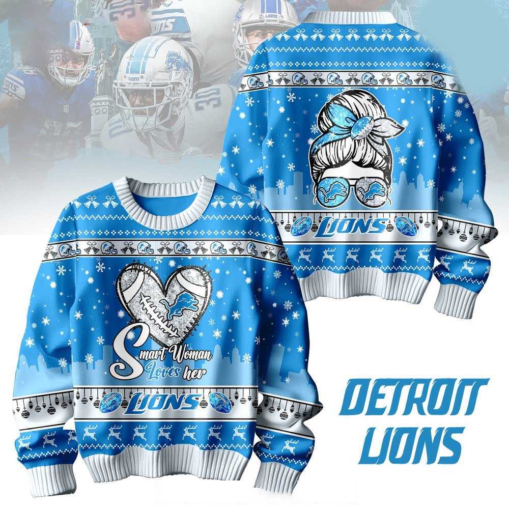 Detroit Lions Smart Woman Loves Her Sweater
