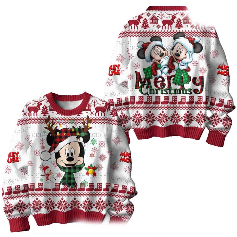 Disney Mickey Mouse Merry Christmas Ugly Sweater