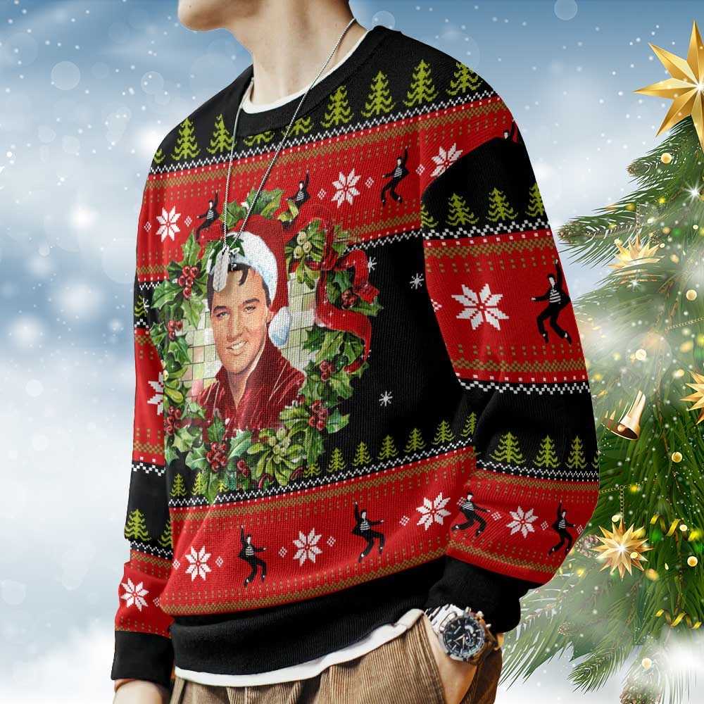 Elvis Presley Christmas Ugly Sweater Christmas Ugly Sweater Elvis Presley Christmas Ugly Sweater Christmas Ugly Sweater