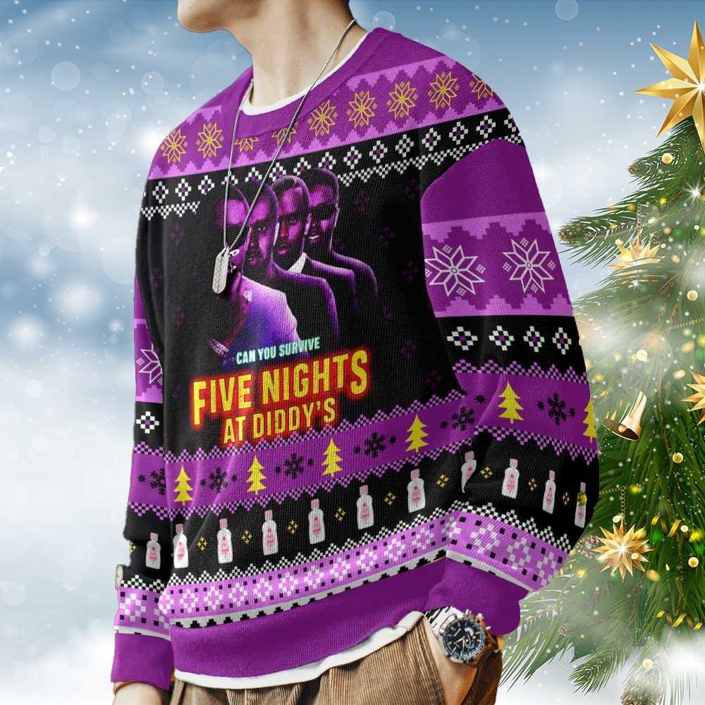 Five Night At Diddys Christmas Ugly Sweater Five Night At Diddys Christmas Ugly Sweater