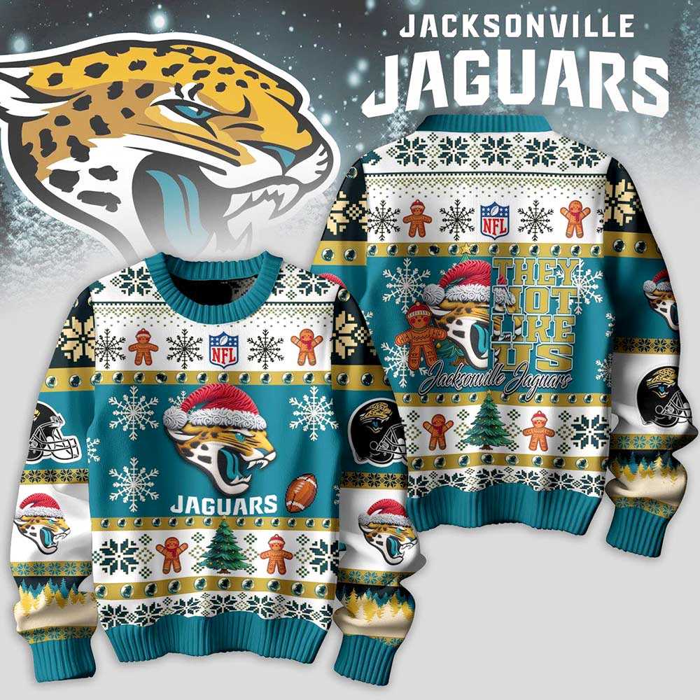 Jacksonville Jaguars They Not Like Us Christmas Ugly Sweater