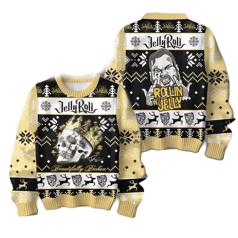 Jelly Roll Christmas Ugly Sweater