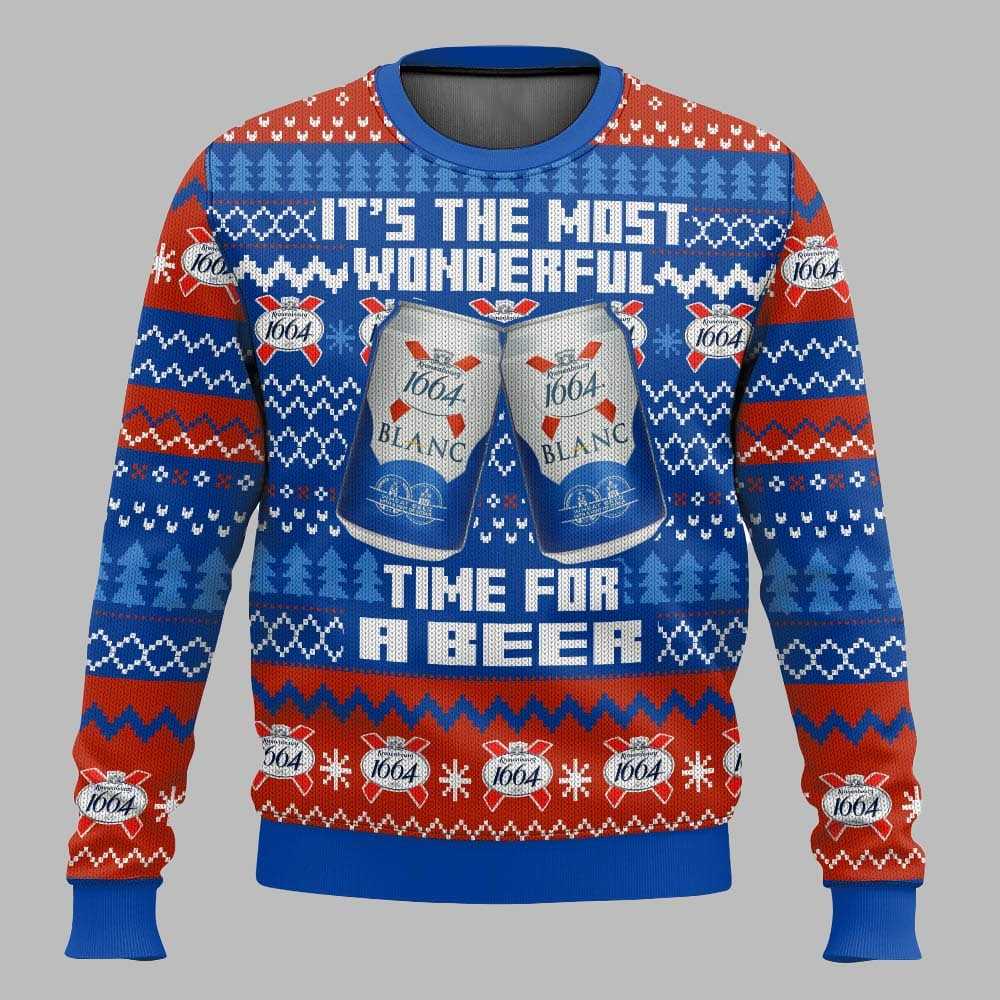 Kronenbourg 1664 Uk Beer Christmas Ugly Sweater