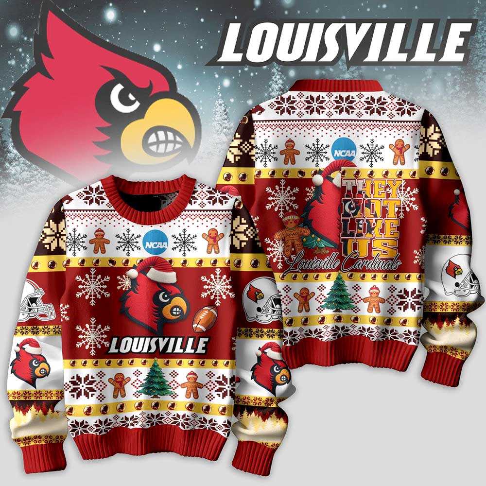Louisville Cardinals They Not Like Us Christmas Ugly Sweater