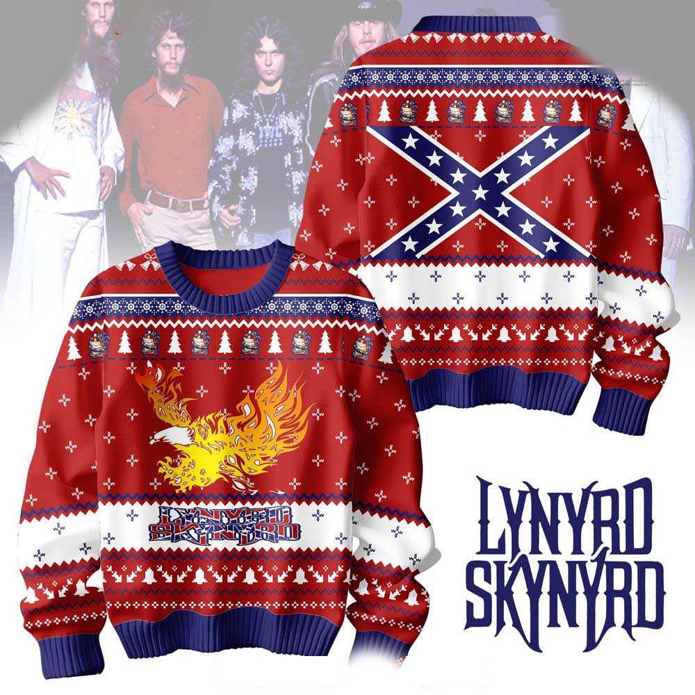 Lynyrd Skynyrd They Not Like Us Christmas Ugly Sweater