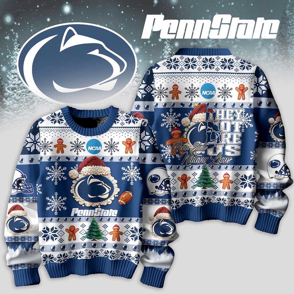 Nittany Lions They Not Like Us Christmas Ugly Sweater