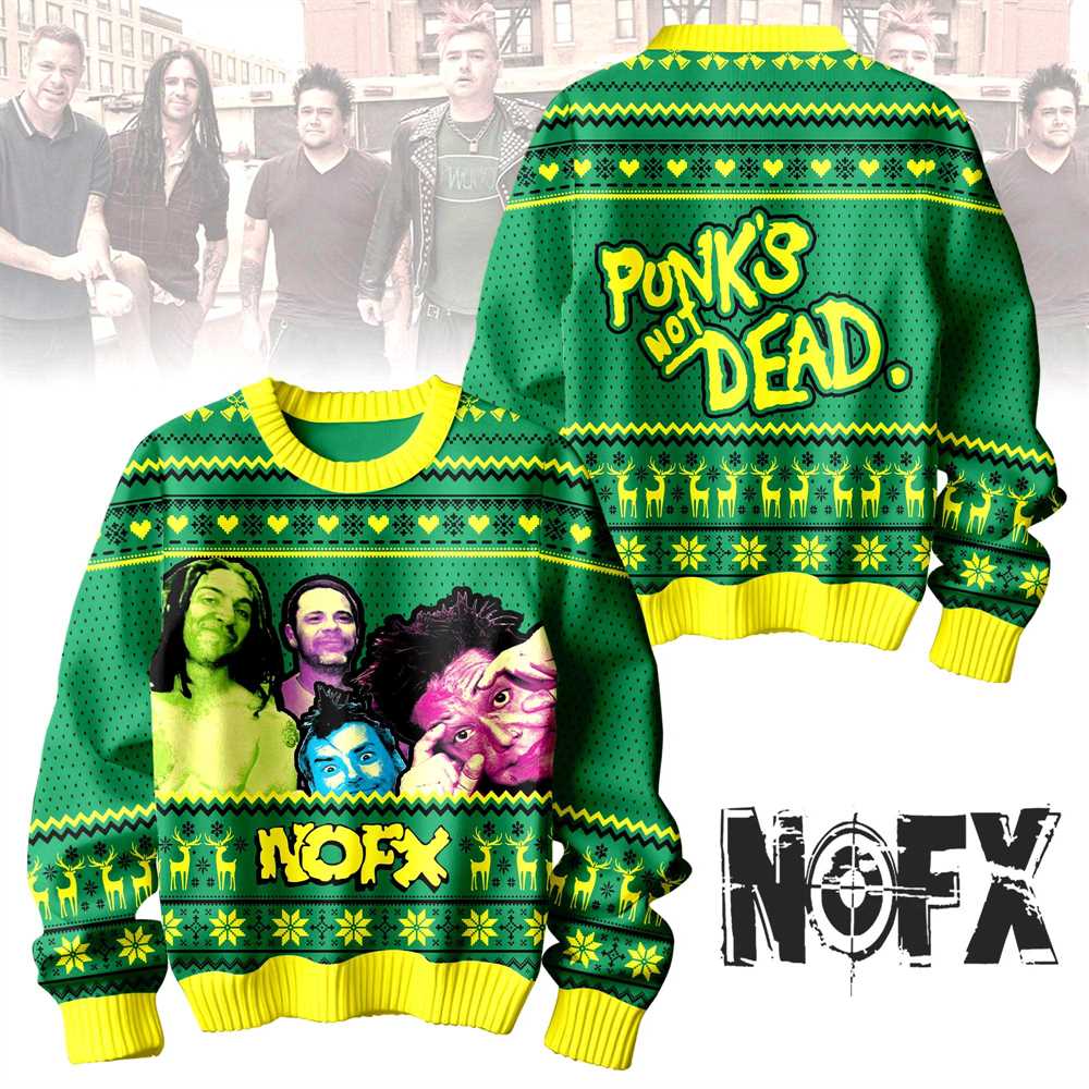 Nofx Punk’s Not Dead Ugly Christmas Sweater