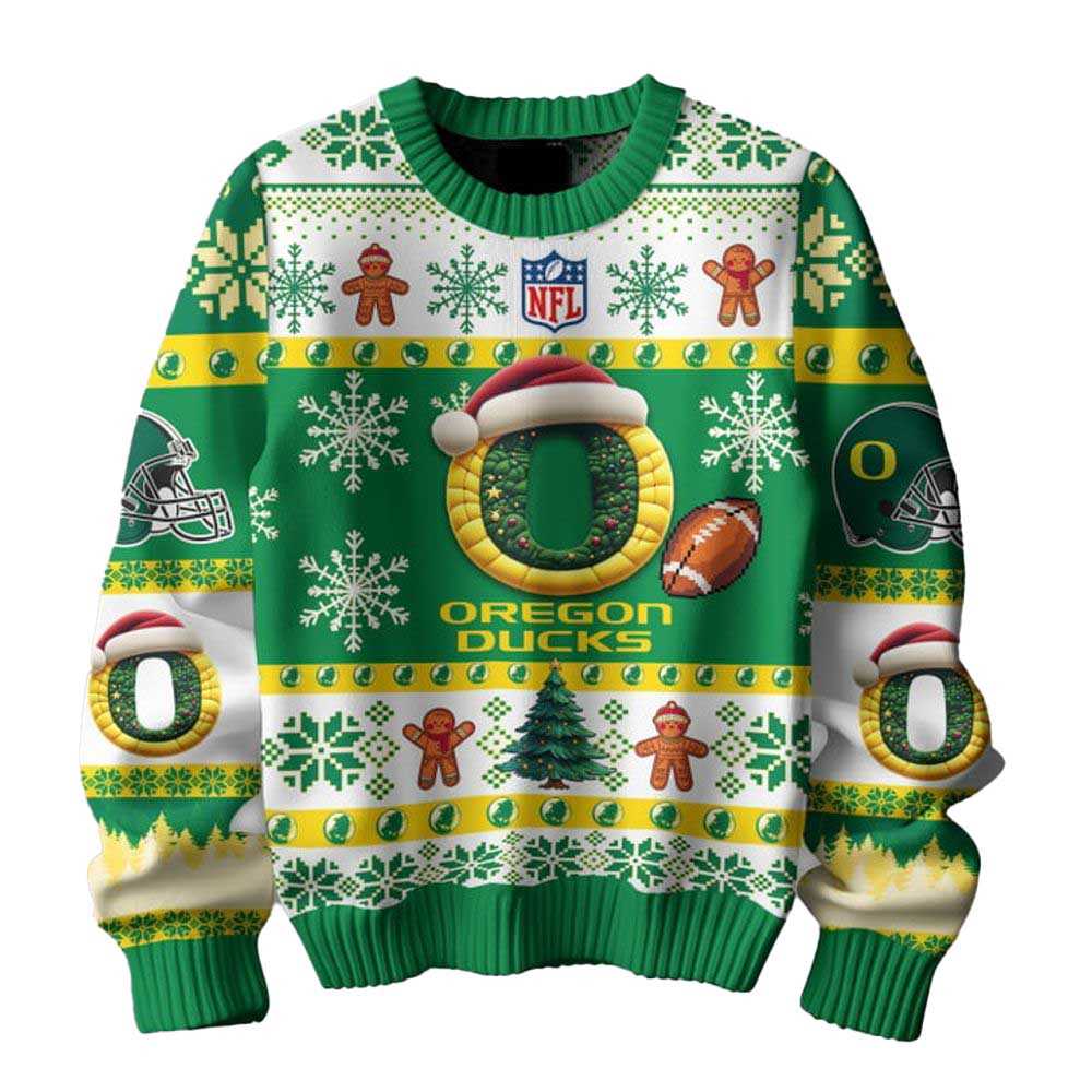 Oregon Ducks They Not Like Us Christmas Ugly Sweater