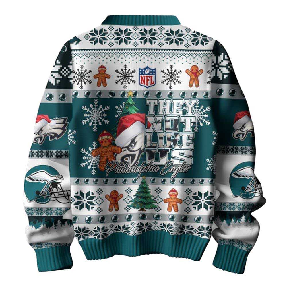 Philadelphia Eagles They Not Like Us Christmas Ugly Sweater Philadelphia Eagles They Not Like Us Christmas Ugly Sweater