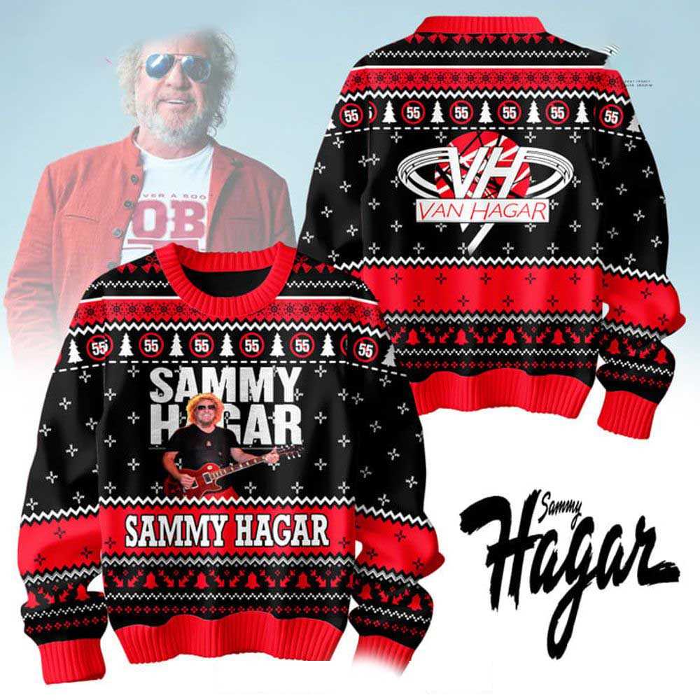 Sammy Hagar Van Hager Christmas Ugly Sweater