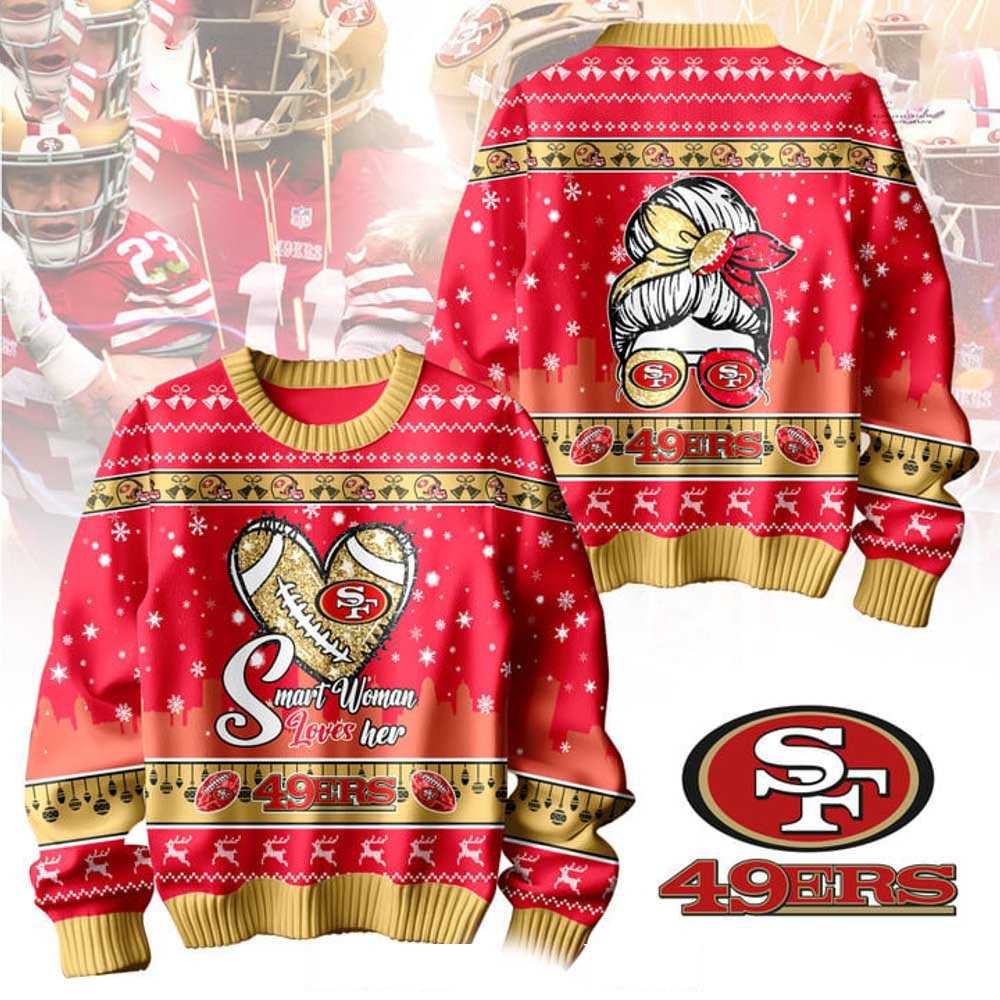 San Francisco 49ers Smart Woman Loves Her Sweater
