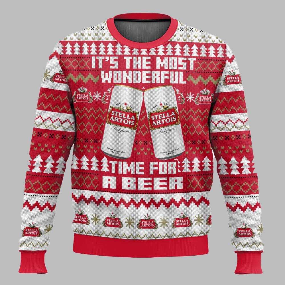 Stella Artois Uk Beer Christmas Ugly Sweater