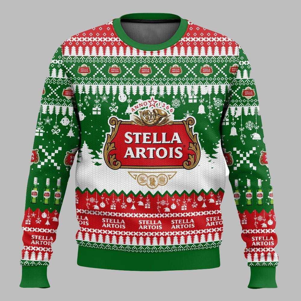 Stella Artois United Kingdom Beer Christmas Ugly Sweater