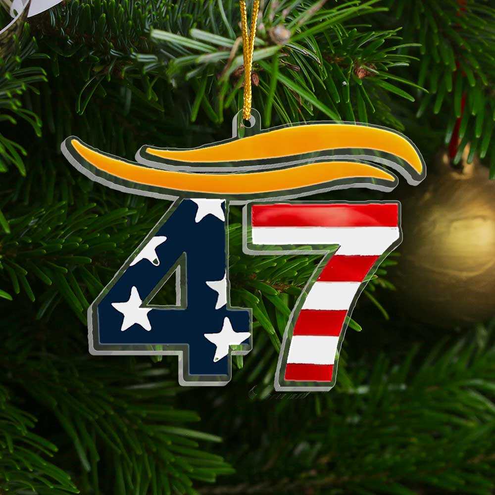 Trump 45 47 President 2024 Christmas Ornament