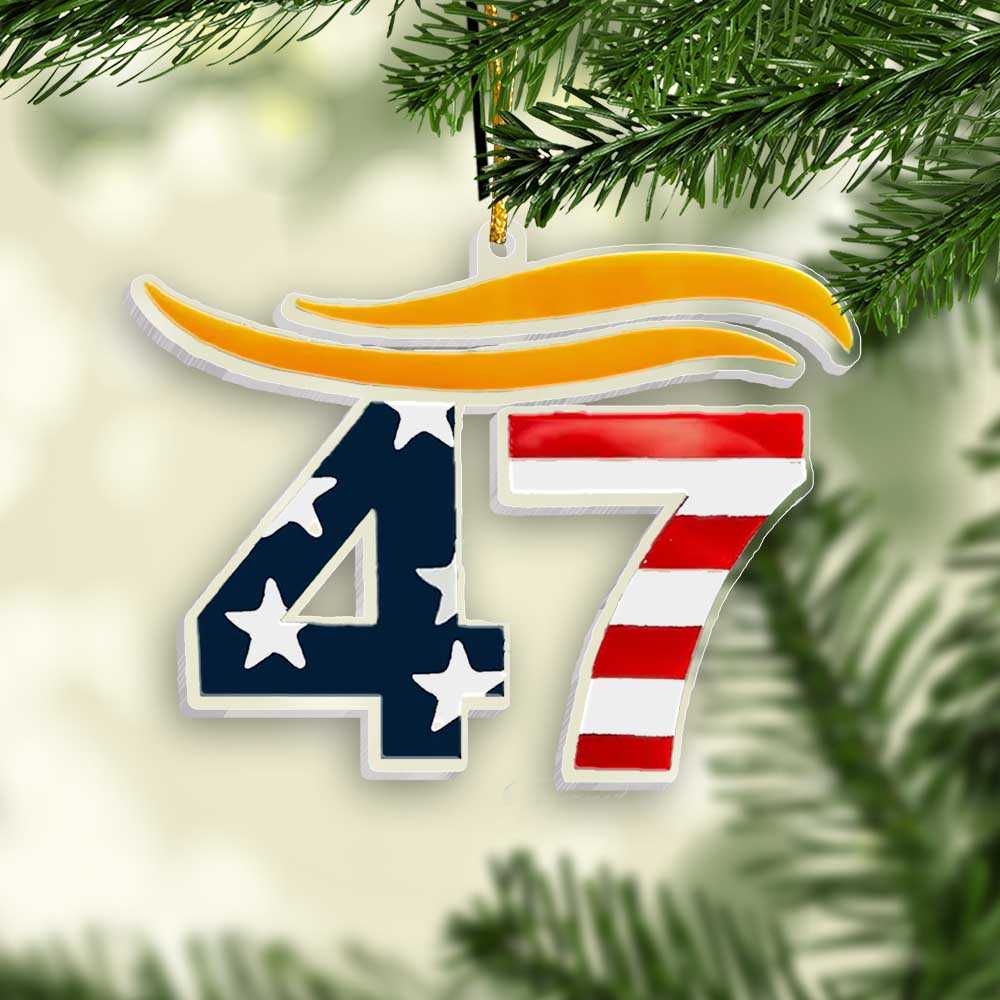 Trump 45 47 President 2024 Christmas Ornament