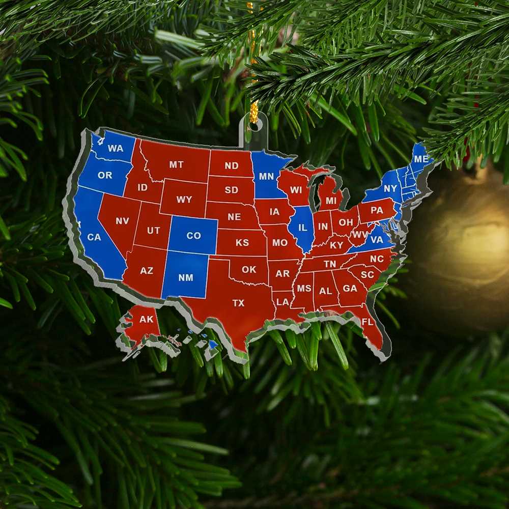 Us Presidential Election Trump 2024 Election Results Map Ornament