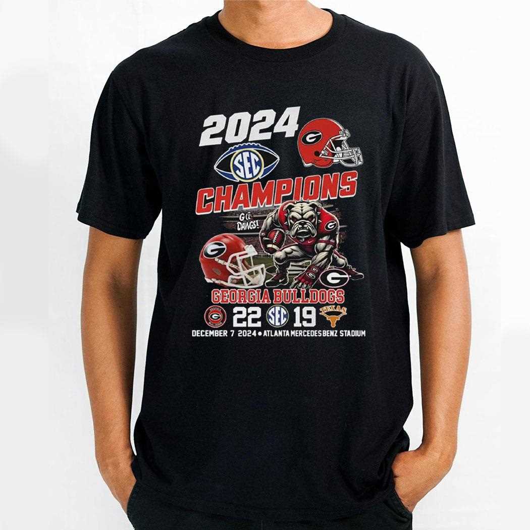 2024 Champions Georgia Bulldogs 22 19 Texas Longhorn Shirt