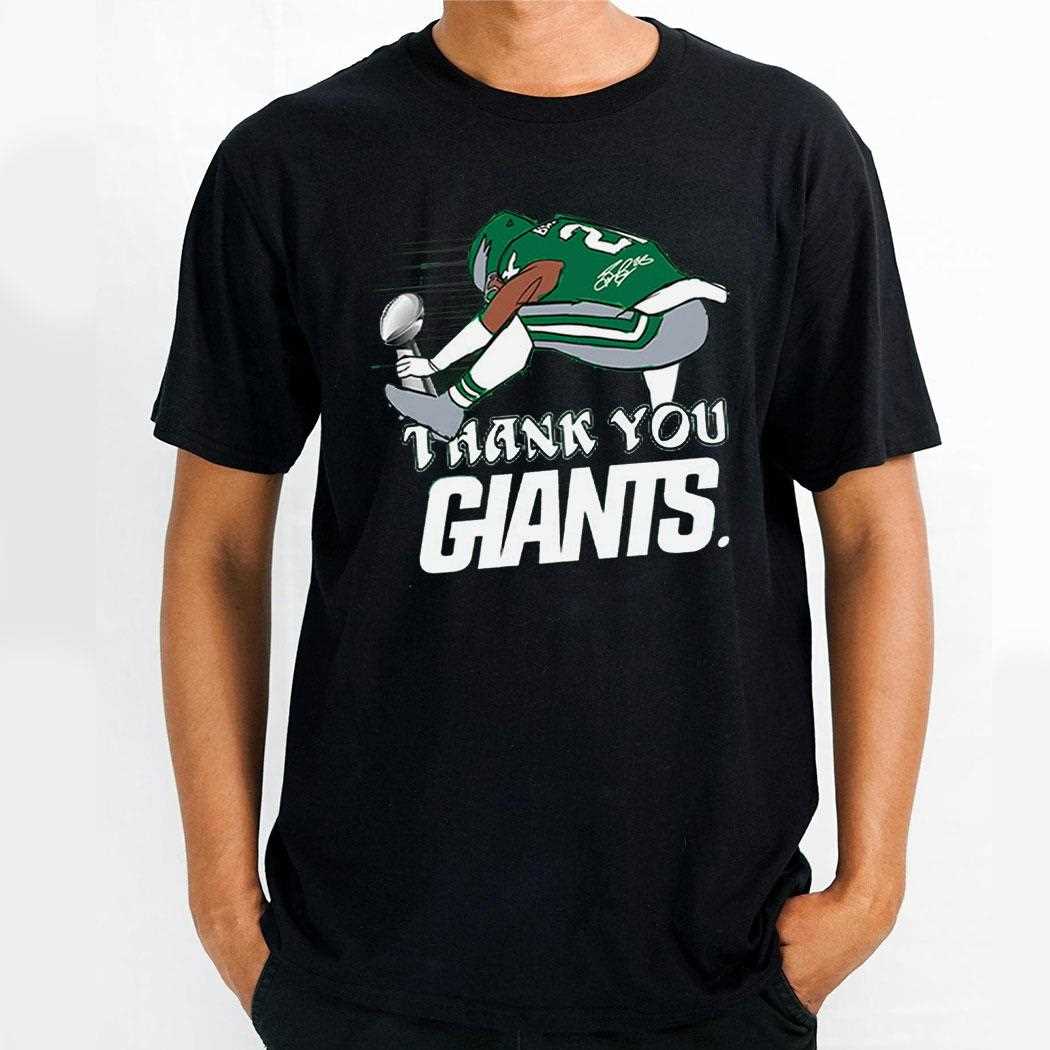 Saquon Barkley Backwards Hurdle Super Bowl Thank You Giants Shirt