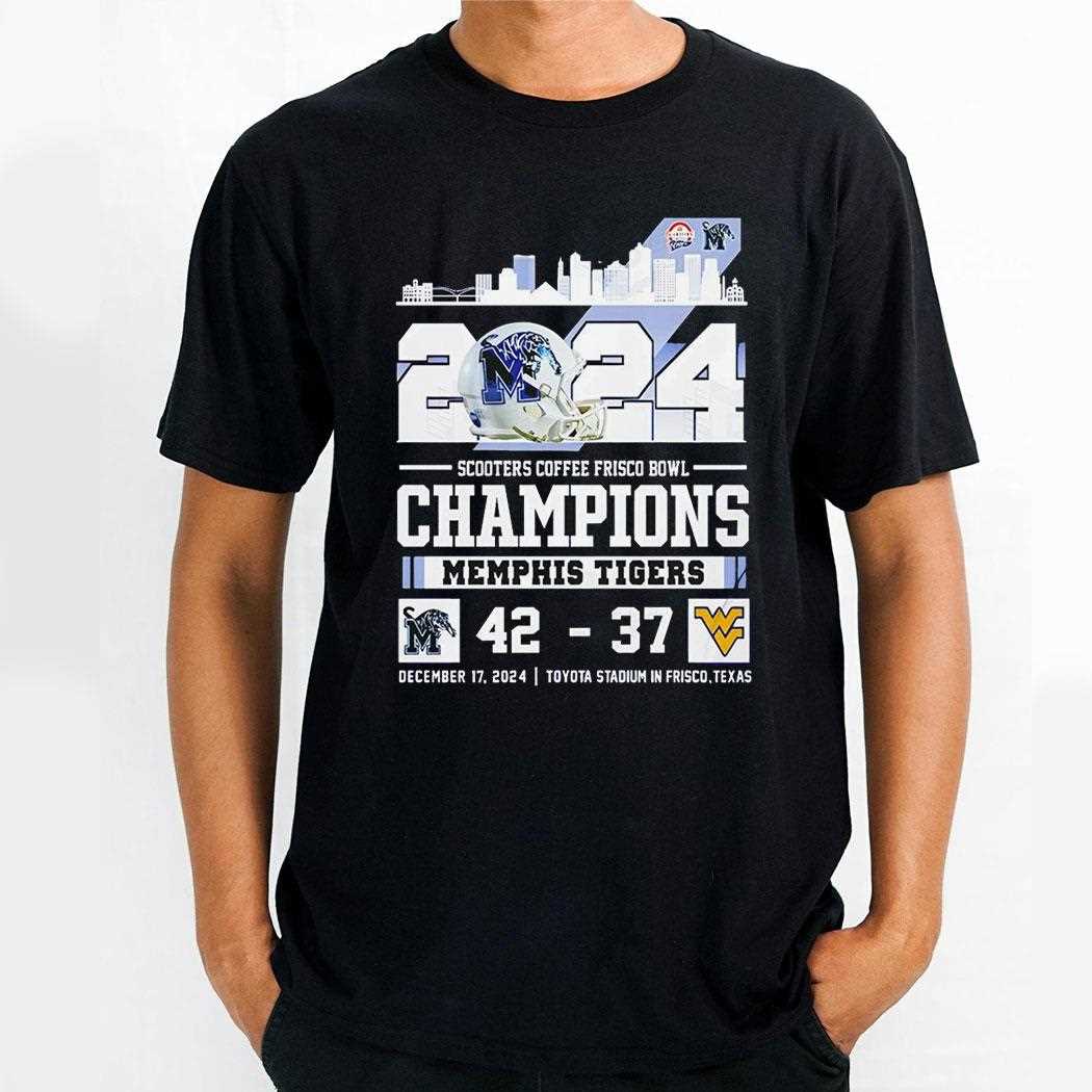 Scooters Coffee Frisco Bowl Champions Memphis Tigers 2024 Shirt Scooters Coffee Frisco Bowl Champions Memphis Tigers 2024 Shirt