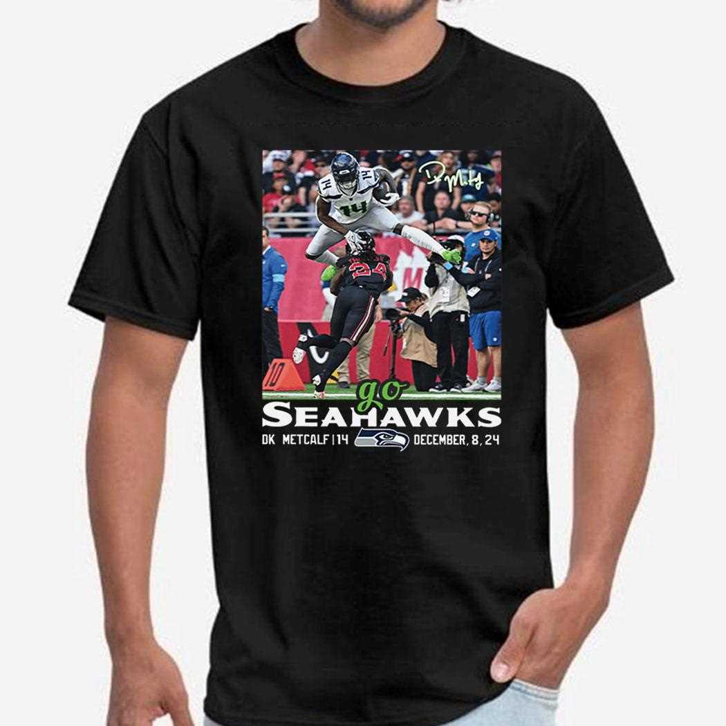 Dk Metcalf Jumps Over Starling Thomas V Go Seahawks Shirt
