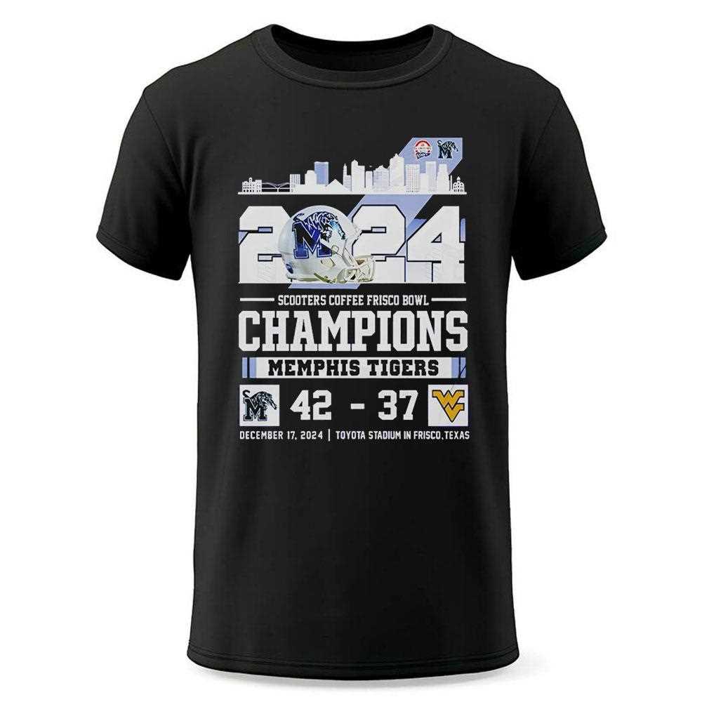 Scooters Coffee Frisco Bowl Champions Memphis Tigers 2024 Shirt Scooters Coffee Frisco Bowl Champions Memphis Tigers 2024 Shirt