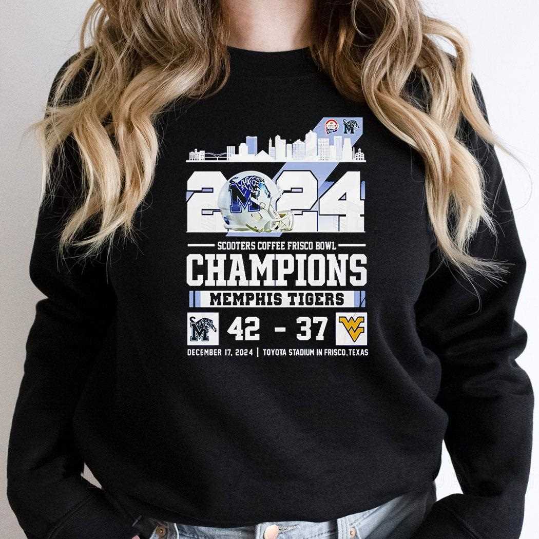Scooters Coffee Frisco Bowl Champions Memphis Tigers 2024 Shirt Scooters Coffee Frisco Bowl Champions Memphis Tigers 2024 Shirt