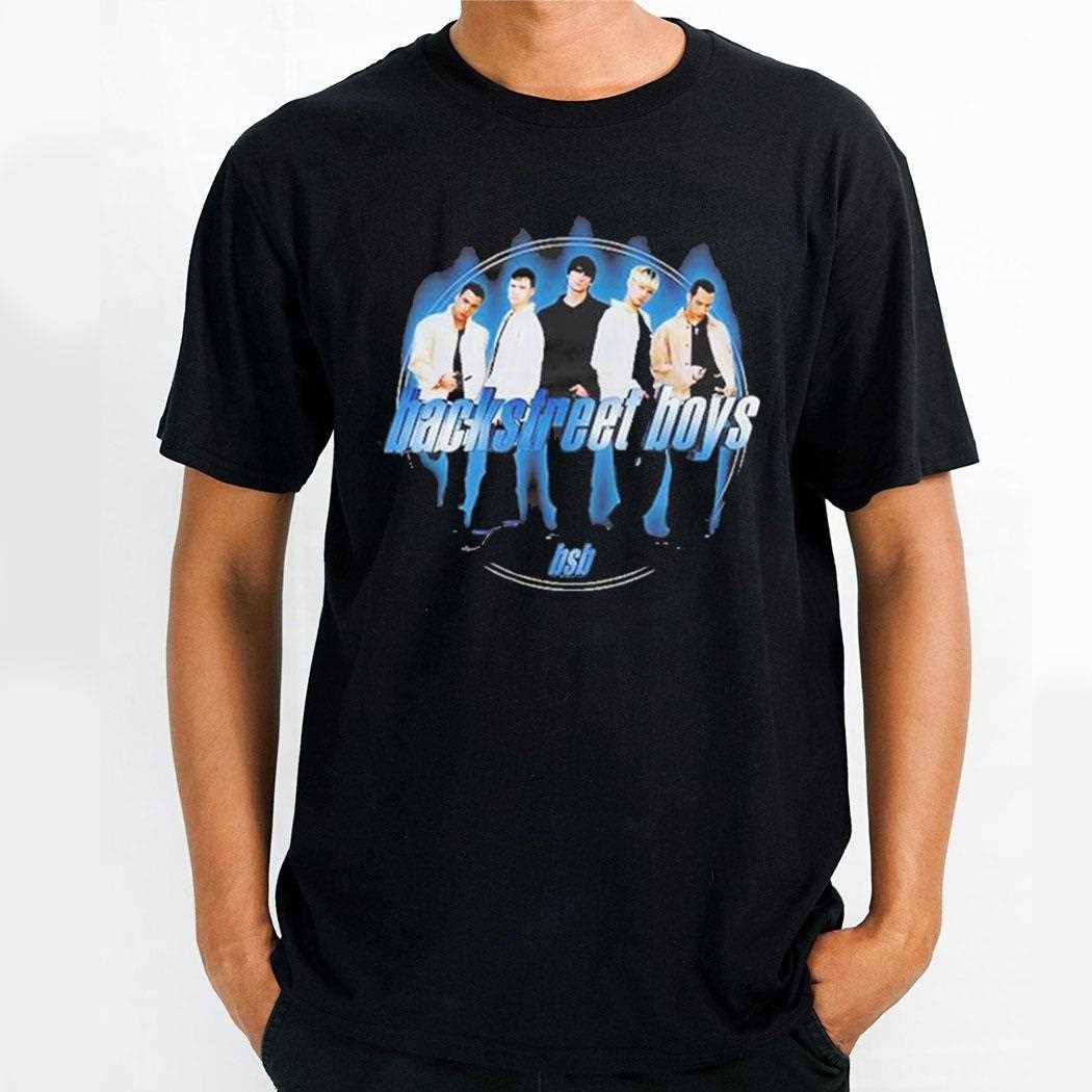Backstreet Boys Blue Circle Logo Shirt Backstreet Boys Blue Circle Logo Shirt