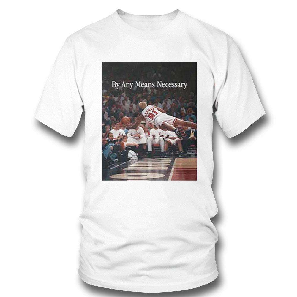 By Any Means Necessary Dennis Rodman Flying Photo Shirt