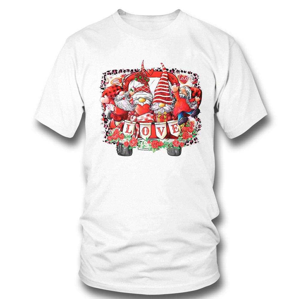 Glitter Truck Gnome Love Valentines Day Shirt