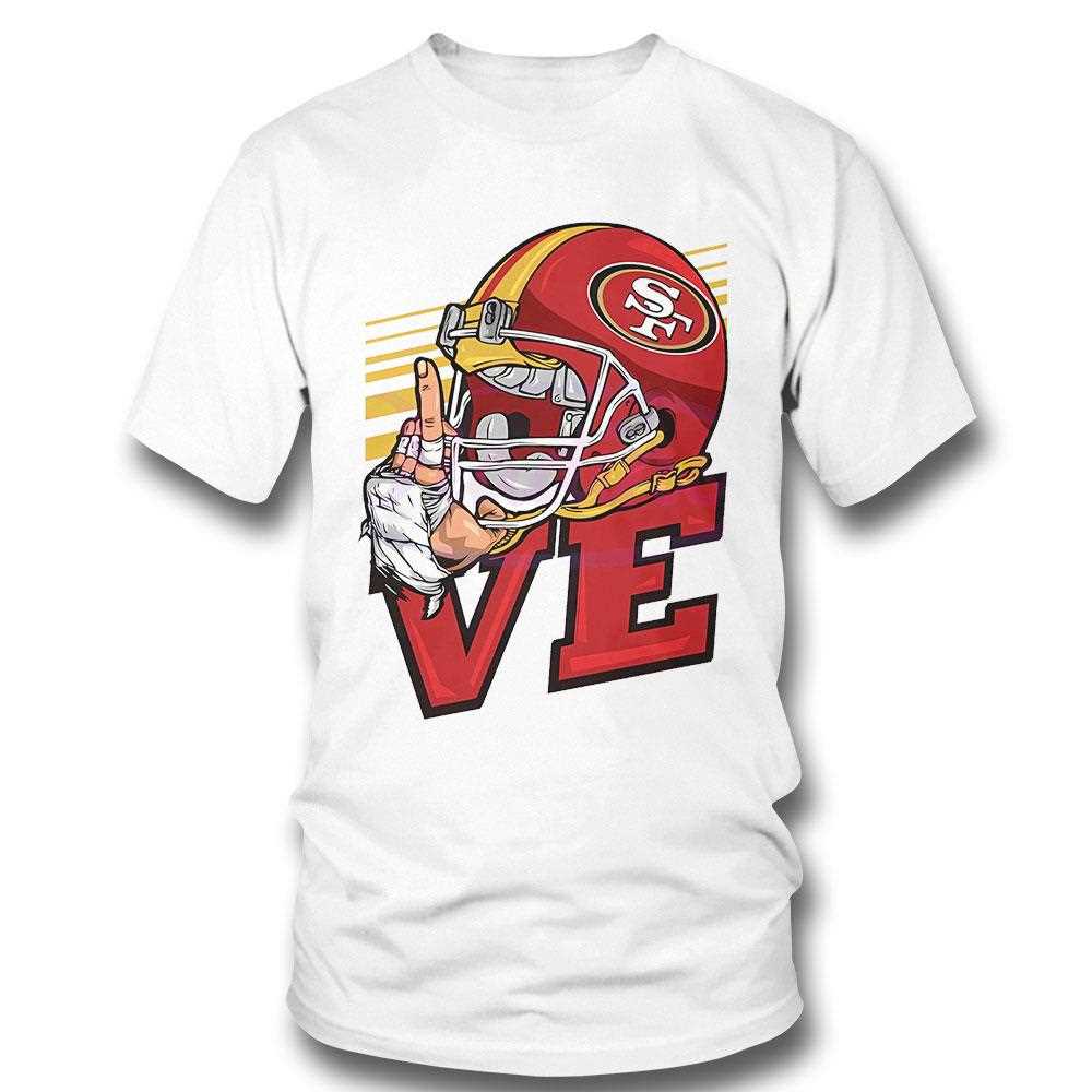 Love San Francisco 49ers Football Helmet Shirt