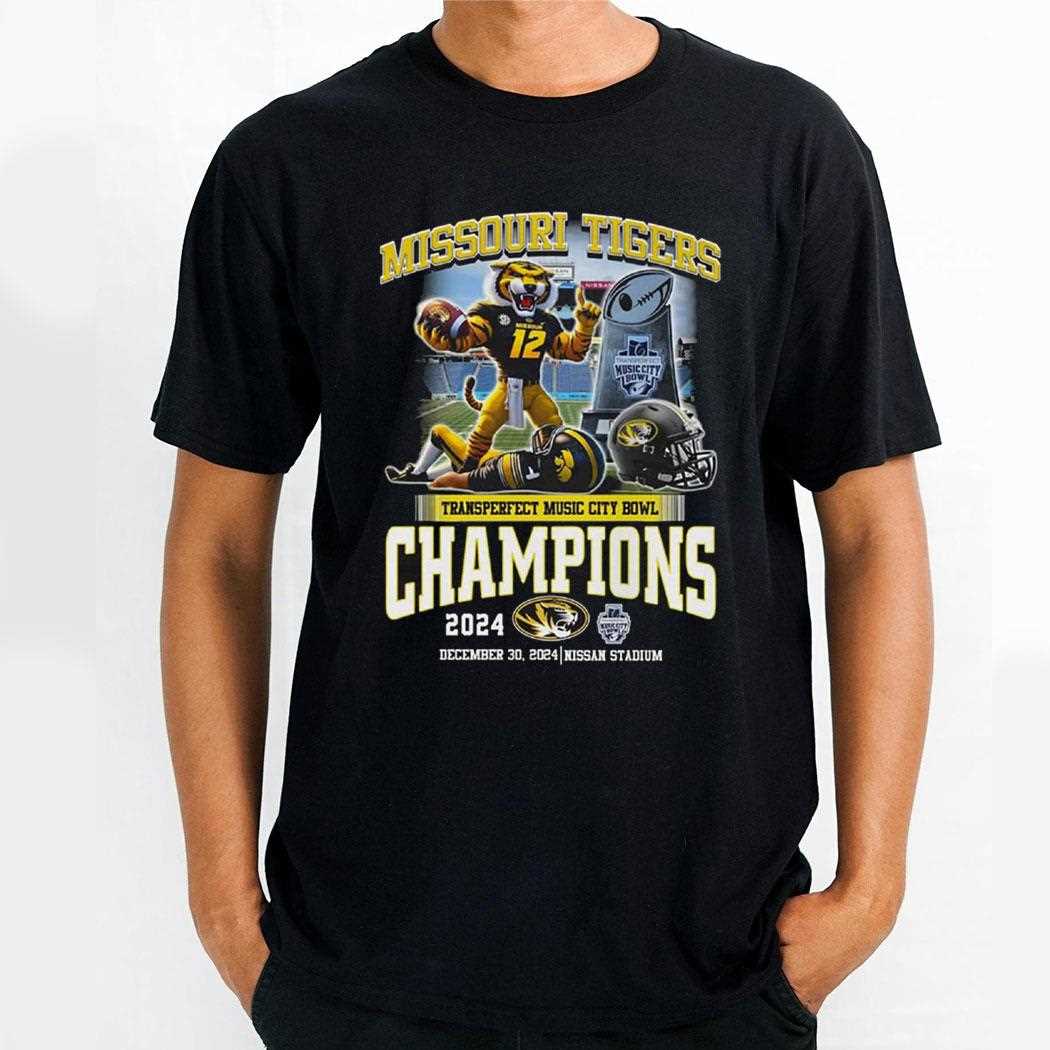 Missouri Tigers Transperfect Music City Bowl Champions 2024 Shirt