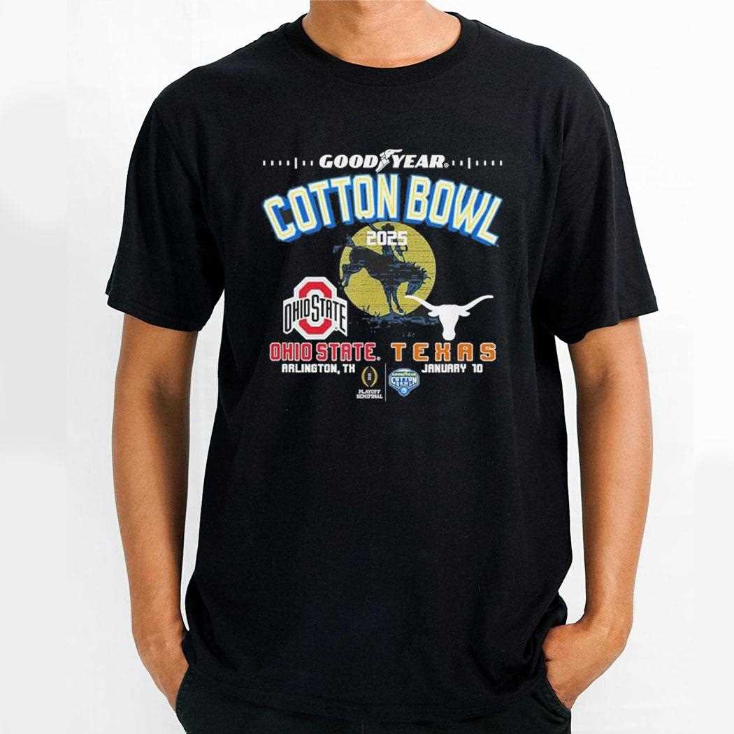 Ohio State Vs Texas Cotton Bowl 2024 25 Cfp Semifinal Black Shirt