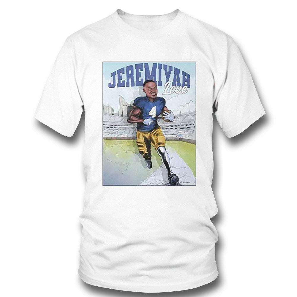 Riley Leonard Wearing Jeremiyah Love Shirt Riley Leonard Wearing Jeremiyah Love Shirt
