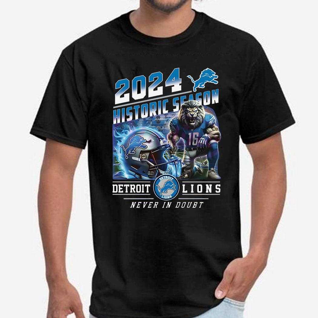 Detroit Lions 2024 Historic Season Never In Doubt Shirt