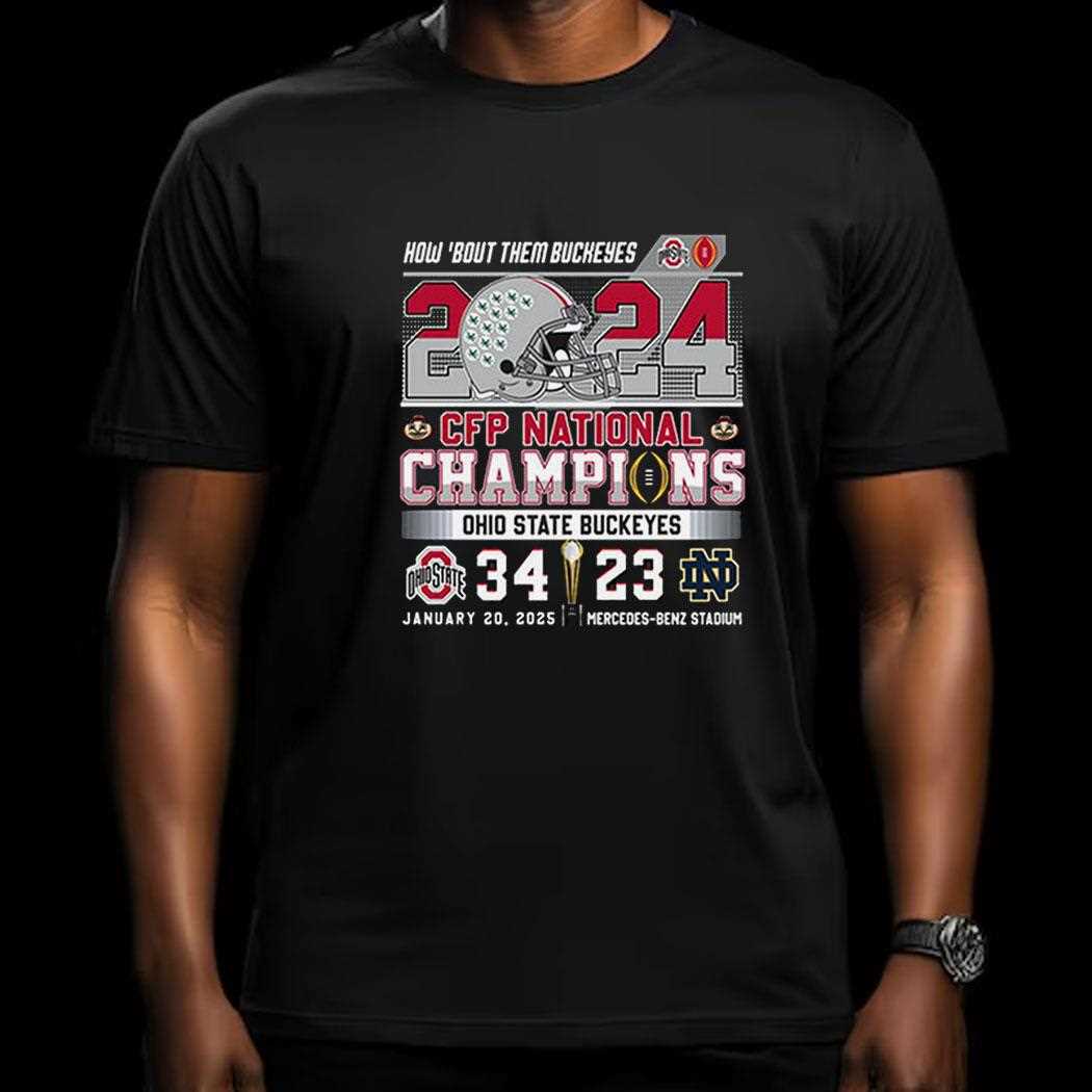 How Bout Them Buckeyes Cfp National Champions 2024 Two Sided Shirt