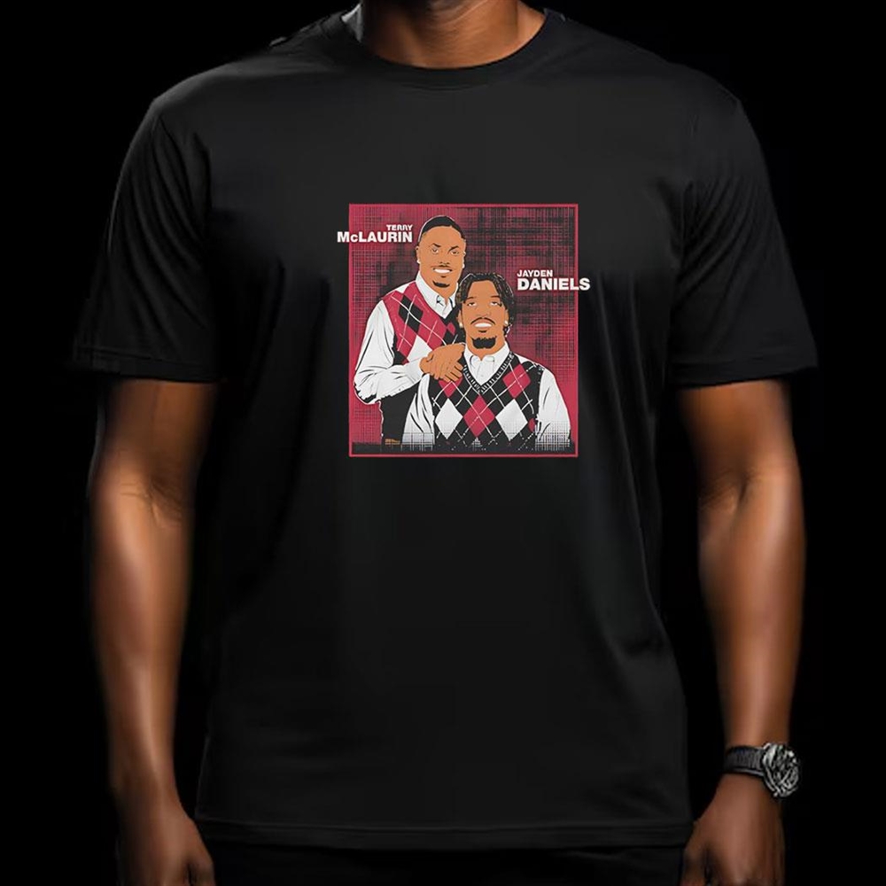 Jayden Daniels And Terry Mclaurin Step Brother Family Portrait Shirt