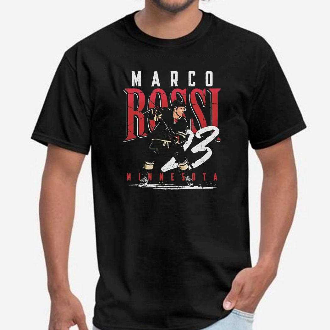 Marco Rossi Minnesota Wild Nhl Hockey Player Name Vintage Shirt