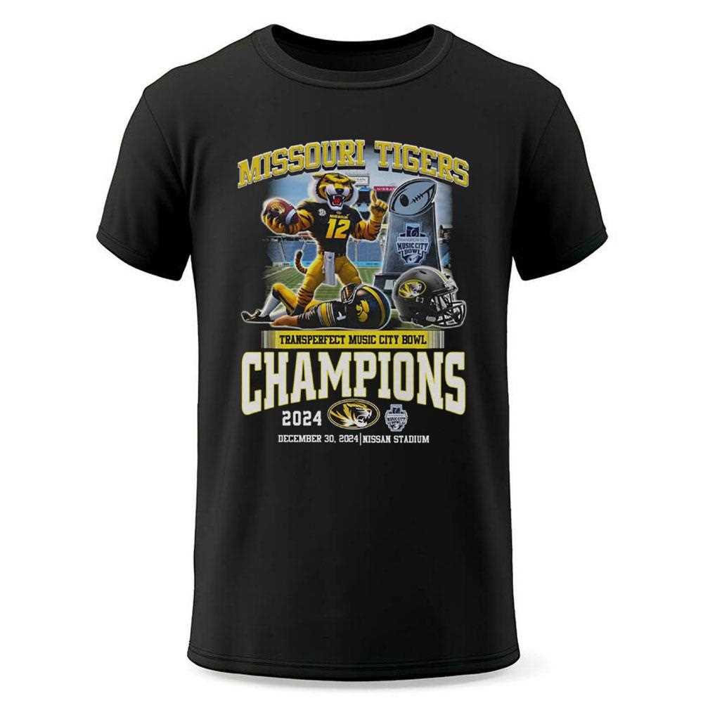 Missouri Tigers Transperfect Music City Bowl Champions 2024 Shirt Missouri Tigers Transperfect Music City Bowl Champions 2024 Shirt