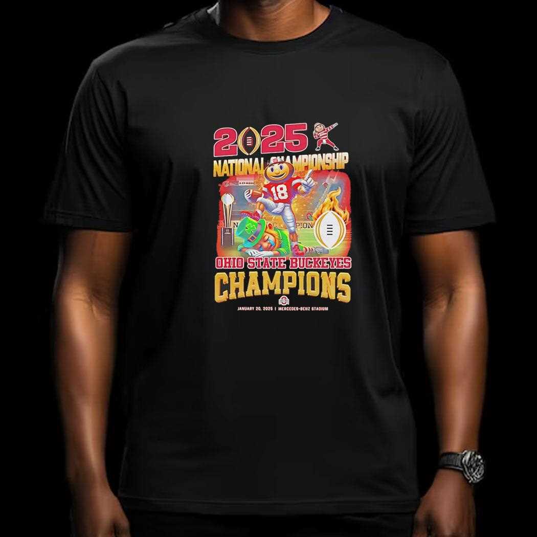 National Championship Ohio State Buckeyes Ncaa January 20 2025 Mercedes Benz Stadium Shirt